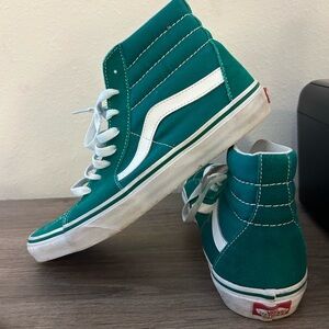 Teal men’s vans size 8.0